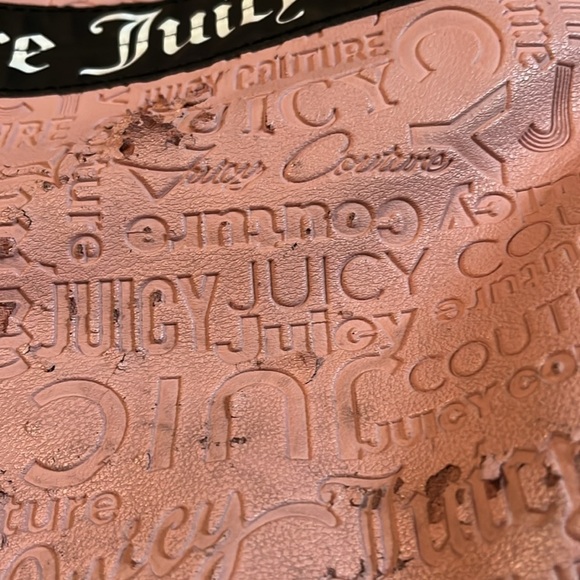Juicy Couture Word Search TFY Our Zips Say It All Pink Backpack Flaws - Picture 10 of 10